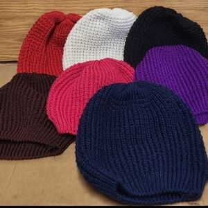 Beanie Knit Hat Multicolor Bundle Of 7